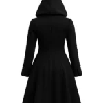 Steampunk Halloween Gothic Black Hooded Coat