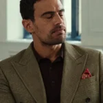 The Gentlemen Theo James Plaid Green Blazer