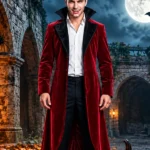 Vampire Halloween Red Coat Costume