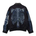 Halloween Rib Cage Denim Skeleton Jacket