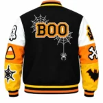 Halloween Spooky Boo Varsity Black Jacket