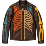Skeleton Multi Bones Leather Jacket