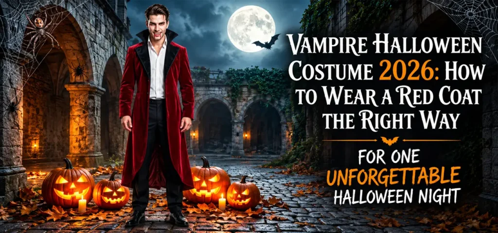 Vampire Halloween Costume 2026 How to Wear a Red Coat the Right Way