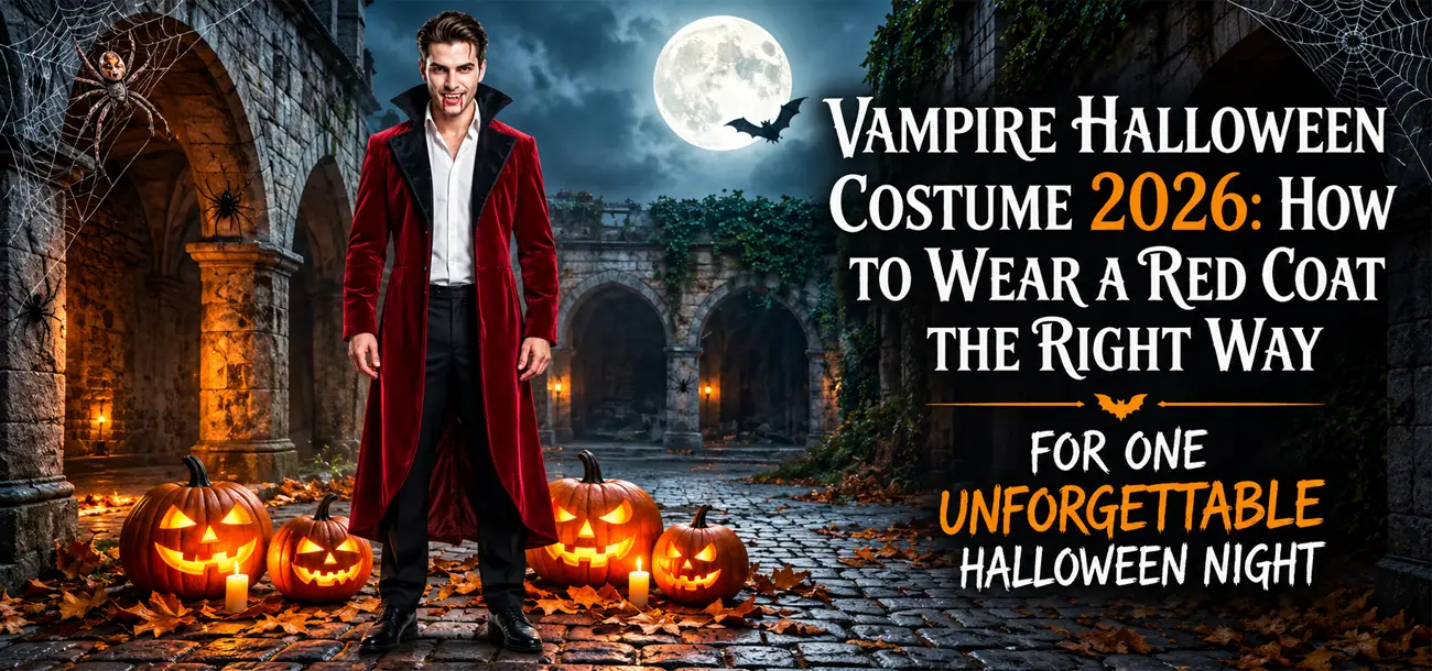 Vampire Halloween Costume 2026 How to Wear a Red Coat the Right Way